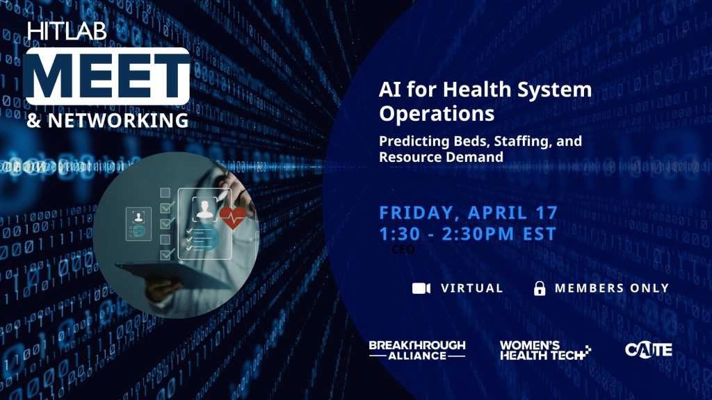 HITLAB Meet: AI for Health System Operations: Predicting Beds, Staffing, and Resource Demand